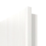 Detailansicht der runden Kante von HÖRMANN Doppelflügeltür Pure 2 Gebürstetes Weiß Duradecor DesignLine mit Lichtausschnitt quer mit bündiger Lisene Plain 79-7 mit Zarge