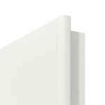 Detailansicht der Segmentkante von WESTAG Doppelflügeltür Sira Weiß ähnl. RAL 9003 Westalack Soft mit Lichtausschnitt LA-3 inkl. Zarge