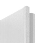 Detailansicht der runden Kante von HÖRMANN Innentür Pure 1 Eiche Weiß Duradecor DesignLine mit Lichtausschnitt Bandseite