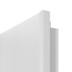 Detailansicht der runden Kante von HÖRMANN Innentür Rail 2 Eiche Weiß Duradecor DesignLine