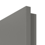 Detailansicht der kleinen Rundkante von GARANT Wohnungseingangstür Aura 834 Matt Staubgrau 7037 G-TEC