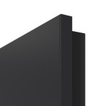 Detailansicht der Premiumkante von GARANT Wärmeschutztür Aura 832 Matt RAL 9005 G-TEC
