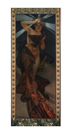 Alfons Mucha Reproduktion auf eigener Innentür Der Morgenstern