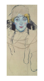 Gustav Klimt Reproduktion Frauenkopf