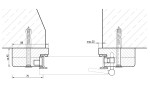 Technische Zeichnung Blendrahmen B7L für Schallschutztüren in Brillantweiß 9016 DuriTop von Jeld-Wen