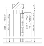 Technische Zeichnung von Blockrahmen Glatt Premium Weißlack RAL 9016