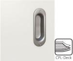 Detail CPL-Oberfläche von Schiebetür Weiß RAL 9010 CPL GA-08 - Interio