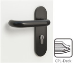 Detail CPL-Oberfläche von Rauchschutztür-Set Weiß RAL 9016 CPL mit Stahlzarge - Interio