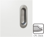 Detail CPL-Oberfläche von Schiebetür Weiß RAL 9016 CPL GA-09 - Interio