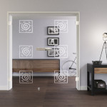 Wohnmilieu mit Modell 3005 negativ Ganzglas Doppelflügeltür