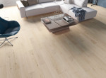 Wohnzimmer von Eiche creme strukturiert 1-Stab SPC Rigid silent Designboden Vinyl - Wiparquet