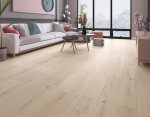 Milieubild Wohnbereich von Eiche creme strukturiert 1-Stab SPC Rigid silent Designboden Vinyl - Wiparquet