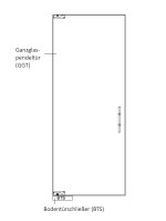 Zeichnung von Quer Motiv klar Glaspendeltür DORMA Mundus BTS Variante 1 - Erkelenz