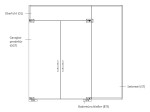 Zeichnung von Pescara Motiv klar 2-flg. Glaspendeltür mit einem Seitenteil und Oberlicht DORMA Mundus BTS Variante 11 - Erkelenz