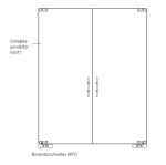 Zeichnung von Curves Motiv matt 2-flg. Glaspendeltür DORMA Mundus BTS Variante 4 - Erkelenz