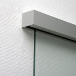 Evoline Top Edelstahl Effekt Schiebetürsystem für Glastüren an Wand montiert