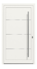 Kneer Haustür Alu AT72 EF 119 RAL 9016-RAL 9016 Frontansicht außen
