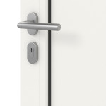 Kneer Haustür Alu AT72 EF 119 RAL 9016-RAL 9016 Detail Oberfläche