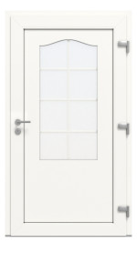 Kneer Haustür Kunststoff KF 404 S 117 RAL 9016-RAL 9016 Frontansicht innen