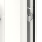Kneer Haustür Kunststoff KF 404 S 117 RAL 9016-RAL 9016 Detail Schließer