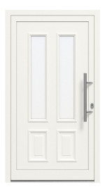 Kneer Haustür Alu AT72 EF 122 RAL 9016-RAL 9016 Frontansicht außen