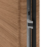 Kneer Haustür Holz 327 Querfurnier Eiche hell-Querfurnier Eiche hell Detail Schließer