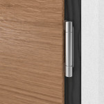 Kneer Haustür Holz 328 Querfurnier Eiche hell-Querfurnier Eiche hell Detail Bänder