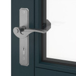 Kneer Haustür Holz 316 Meranti RAL 7016-Meranti RAL 7016 Detail Oberfläche