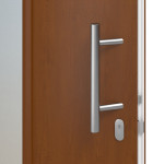 Hörmann Haustür Thermo46 020 Golden Oak-Golden Oak Detail Drücker