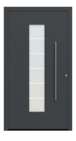 Hörmann Haustür ThermoSafe Aktion 504 RAL 7016 Anthrazitgrau seidenmatt-RAL 9016 Frontansicht außen