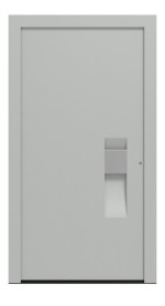 Hörmann Haustür ThermoCarbon 304 RAL 7035-RAL 7035 Frontansicht außen