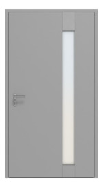 Hörmann Haustür ThermoCarbon 306 RAL 9006-RAL 9006 Frontansicht innen