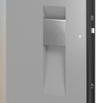 Hörmann Haustür ThermoCarbon 306 RAL 9006-RAL 9006 Detail Drücker