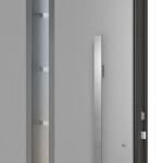 Hörmann Haustür ThermoCarbon 686 RAL 9006-RAL 9006 Detail Drücker
