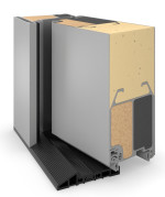 Hörmann Haustür ThermoCarbon 686 RAL 9006-RAL 9006 Detail Querschnitt