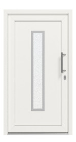 Interio Haustür Kunststoff 4-Sterne 1096 RAL 9016-RAL 9016 Frontansicht außen