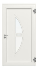 Weru Haustür SEDOR-home H13127-G RAL 9016-RAL 9016 Frontansicht innen