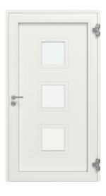 Weru Haustür SEDOR-home H13174-G RAL 9016-RAL 9016 Frontansicht innen