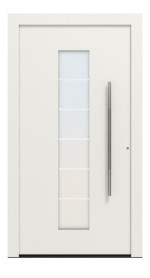 Hörmann Haustür ThermoCarbon 504 RAL 9016-RAL 9016 Frontansicht außen