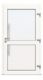 Kneer Haustür Kunststoff KF 404 S 128 RAL 9016-RAL 9016 Frontansicht innen