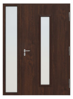 Hörmann Haustür Thermo46 020 mit Seitenteil Dark Oak-Dark Oak Frontansicht innen