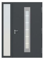 Hörmann Haustür Thermo46 750 mit Seitenteil RAL 7016-RAL 7016 Frontansicht innen