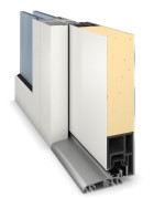 Hörmann Haustür Thermo46 750 mit Seitenteil RAL 9016-RAL 9016 Detail Querschnitt