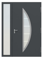 Hörmann Haustür Thermo46 900 mit Seitenteil RAL 7016-RAL 7016 Frontansicht innen
