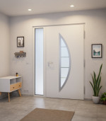 Hörmann Haustür Thermo46 900 mit Seitenteil RAL 9016-RAL 9016 Stilwelt innen