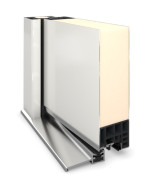 Interio Energiespar-Haustür Stahl-Alu Motiv B02 RAL 9016-RAL 9016 Detail Querschnitt