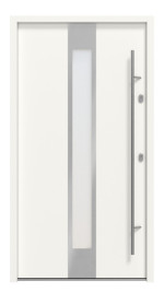 Haustür System S68 2ZA Neptun RAL 9016-RAL 9016 Frontansicht außen