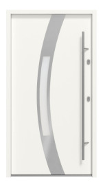 Haustür System S68 2ZA Idalia RAL 9016-RAL 9016 Frontansicht außen