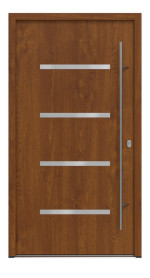 Haustür System S68 ZL ARCTIC Westa Golden Oak-Golden Oak Frontansicht außen
