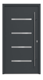 Haustür System S68 ZL ARCTIC Westa RAL 7016-RAL 7016 Frontansicht außen